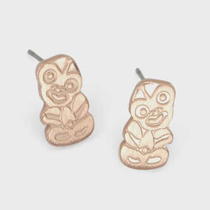 Other Earrings: Rose Gold Hei Tiki Earrings