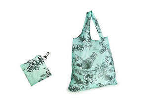 Reusable Carry Bag - Birds Pastel Blue