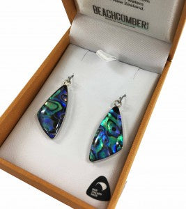 Kiwiana Earrings: Paua Earrings Silver Bxd