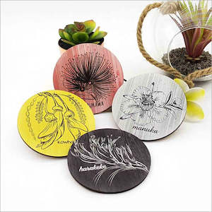 Coasters Set - Native Flower