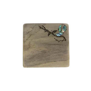 Coasters: NZ Made Coaster Recyclewood - Fantail