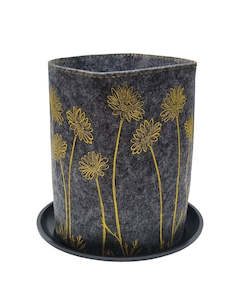 Ecofelt Growbag - Marguerite Daisy Yellow On Grey