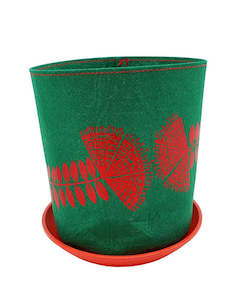 Eco Felt: EcoFelt Growbag - Pohutukawa Red On Green