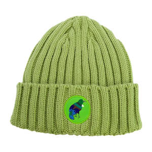 Caps Hats: Kiwi Kids Beanie - Tui Green