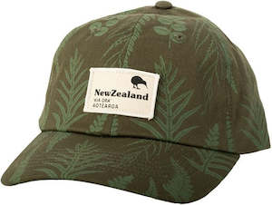 Caps Hats: Cap - Cotton Ferns Green