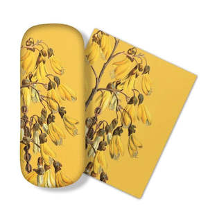 Glasses Cases: Vintage Botanical Kowhai Glasses Case
