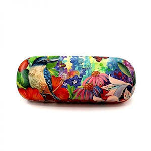 Glasses Cases: Glasses Case - Kingfisher Hibiscus
