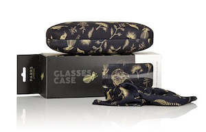 Glasses Cases: Glasses Case Black Gold Birds