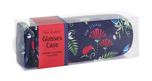 Glasses Cases: Glasses Case Bird Flowers Navy