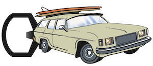 Drinking Accessories: Bottle Opener Magnet - Kingswood Station Wagon 1980