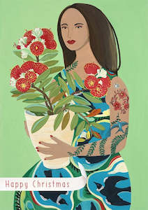 Christmas Card - Jane Galloway - Chirstmas Flowers