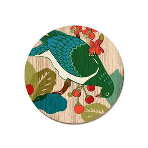 Wolfkamp Stone: Coaster - Screenprint Kereru - Wolfkamp & Stone