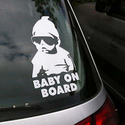 Small Stickers For Cars Computers And Other Things: Baby on board car decal - large size