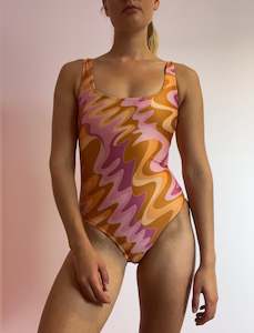 Summer Disco One-piece Swimsuit- SAMPLE size 10