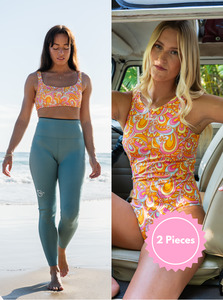 Womens Swimwear: The Swimsuit & Leggings Bundle- Malibu