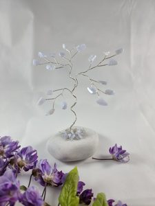 Blue Lace Agate GemTree - June Birthstone: Mini Blue Lace Agate GemTree