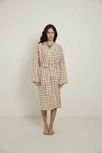 Everyday Robe, Pink/White Check
