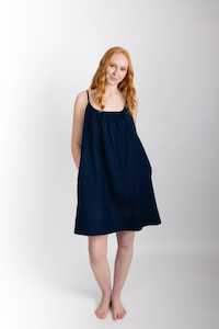 Night Dresses: Evie Slip, Navy