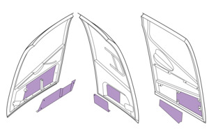 H130 Door Panel Inserts - Full set