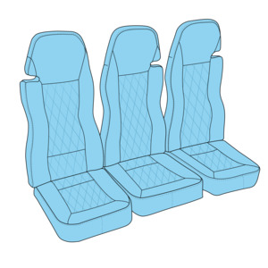 H120 Rear Pax Seat Covers
