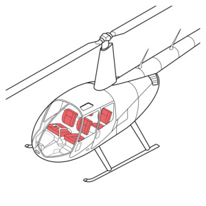 R44: R44 Canvas Seat Overcovers