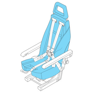 EC 145 Crew Seat Cover