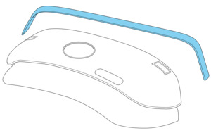 C172RG Glareshield Eyebrow Cover/Foam Pad