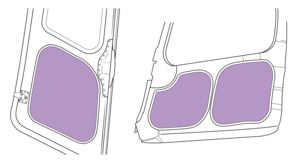 Rear Door Insert Panels - Leather