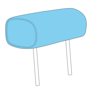 C206G Headrest Upholstery, Original