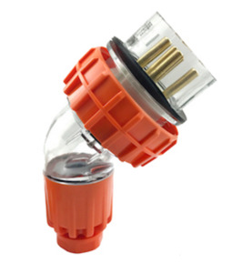 Plug 4 pin 20A 500V angled