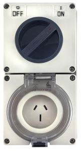 Switched Wall Outlet Socket 3 Pin 15A PDL Type IP66