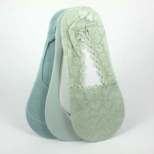 Socks: Honeydew Sockette Mix -3pk Seafoam