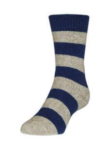 Socks: Possum Merino Striped Casual Sock