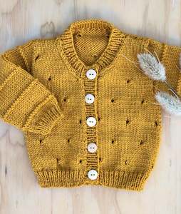 Touch: Touch Yarns September Eyelet Cardigan Knitting Pattern 123 Size 3 months - 8 years 8ply/DK