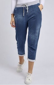 Size14 18: Anne + Kate Italian Plain Dark Denim Pant 14-18