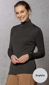 Bay Road Merinos Isabel Polo Neck Graphite