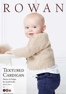 Rowan Textured Cardigan Knitting Pattern 8ply/DK 0-18 months