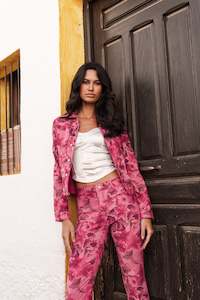 Zac Zoe Reversible Denim Jeans Skirts: Onado Reversible Jacket Victoria Fuchsia