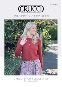Adults Knitting Patterns: Crucci Cropped Cardigan 8ply Knitting Pattern #2207