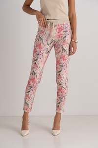 Clothing: Onado Reversible Jeans Trish Elastic Waist Beige