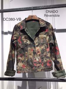 Onado Reversible Denim Jacket Summer Khaki