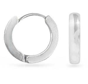 Ear Sense Hypoallergenic Earrings: Ear Sense 12mm Silver Hinged Huggie CH280