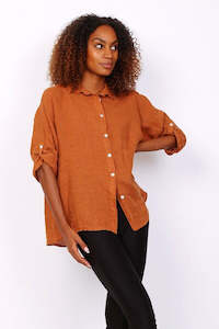 Anne + Kate Italian Trapani Linen Button Shirt