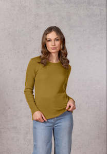 Bay Road Merinos Womens Crew Wheat