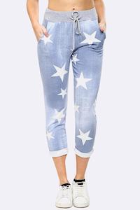 Frontpage: Anne + Kate Italian Star Light Denim Print Trouser 10-12