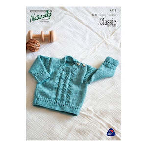 Naturally Guernsey Sweater  DK/8ply Knitting Pattern #K511