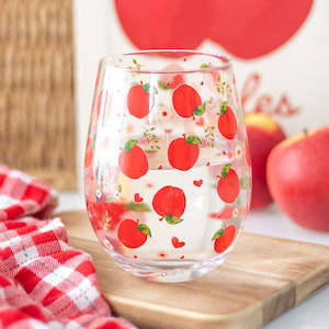 Gifts: Apple Print Stemless Glass