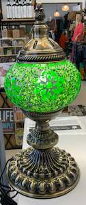 Turkish Mosaic Table Lamp Standard Green