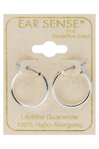 Ear Sense Earring F493-3 Silver Hoops