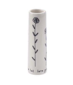 Gifts: ‘Let Love Grow’ Ceramic Mini Bud Vase